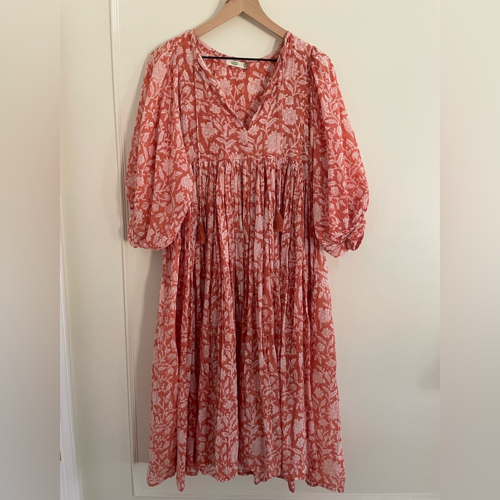 Floral Red Midi Dress